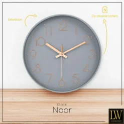LW Collection Keukenklok Noor Grijs 30cm