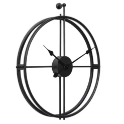 LW Collection Wandklok Alberto zwart 62cm