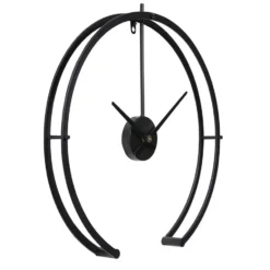 LW Collection Wandklok Denzel Zwart 52cm