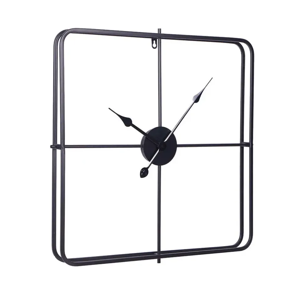 LW Collection Wandklok Harvey Zwart 60cm