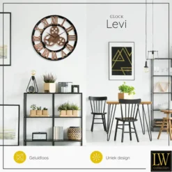 LW Collection Wandklok Levi brons grieks 60cm