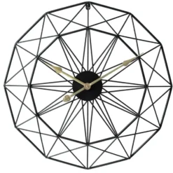 LW Collection Wandklok Megan zwart 80cm