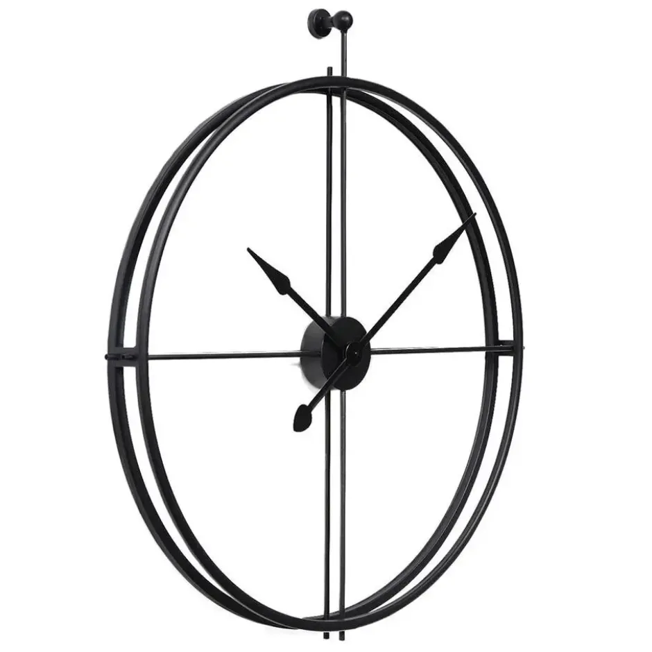 LW Collection Wandklok XL Alberto zwart 80cm