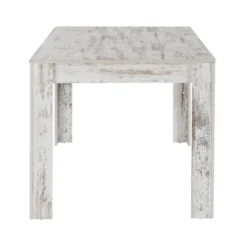 Lynn - Eettafel 160x90 cm 8 personen antiek witte MDF