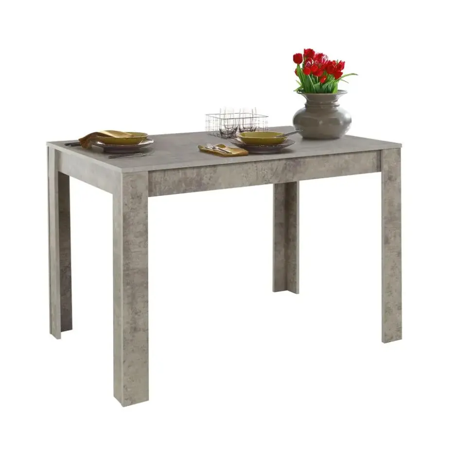 Lynn - Eettafel 120x80 cm 6 personen in MDF beton