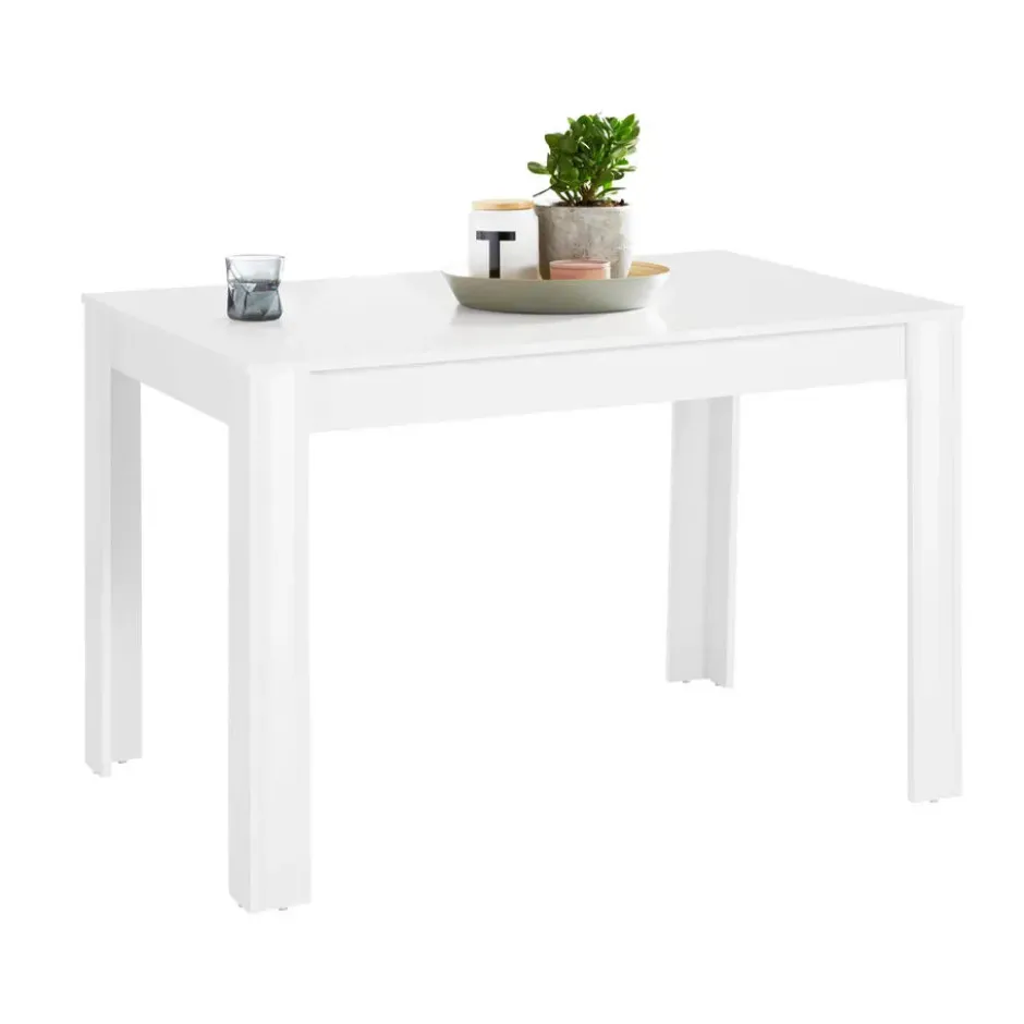 Lynn - Eettafel 120x80 cm 6 personen in wit MDF