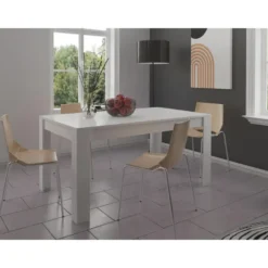 Lynn - Eettafel 120x80 cm 6 personen in wit MDF