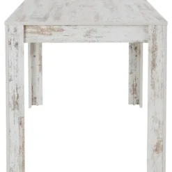 Lynn - Eettafel 120x90 cm 6 personen in antiek wit MDF
