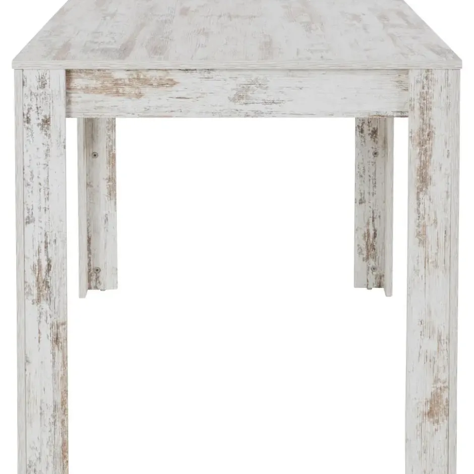 Lynn - Eettafel 120x90 cm 6 personen in antiek wit MDF