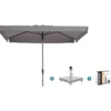 Madison Delos Luxe stokparasol 200x300 cm. - Taupe met Sevilla voet en hoes