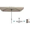 Madison Delos Luxe stokparasol 200x300 cm. - Ecru met Sevilla voet en hoes