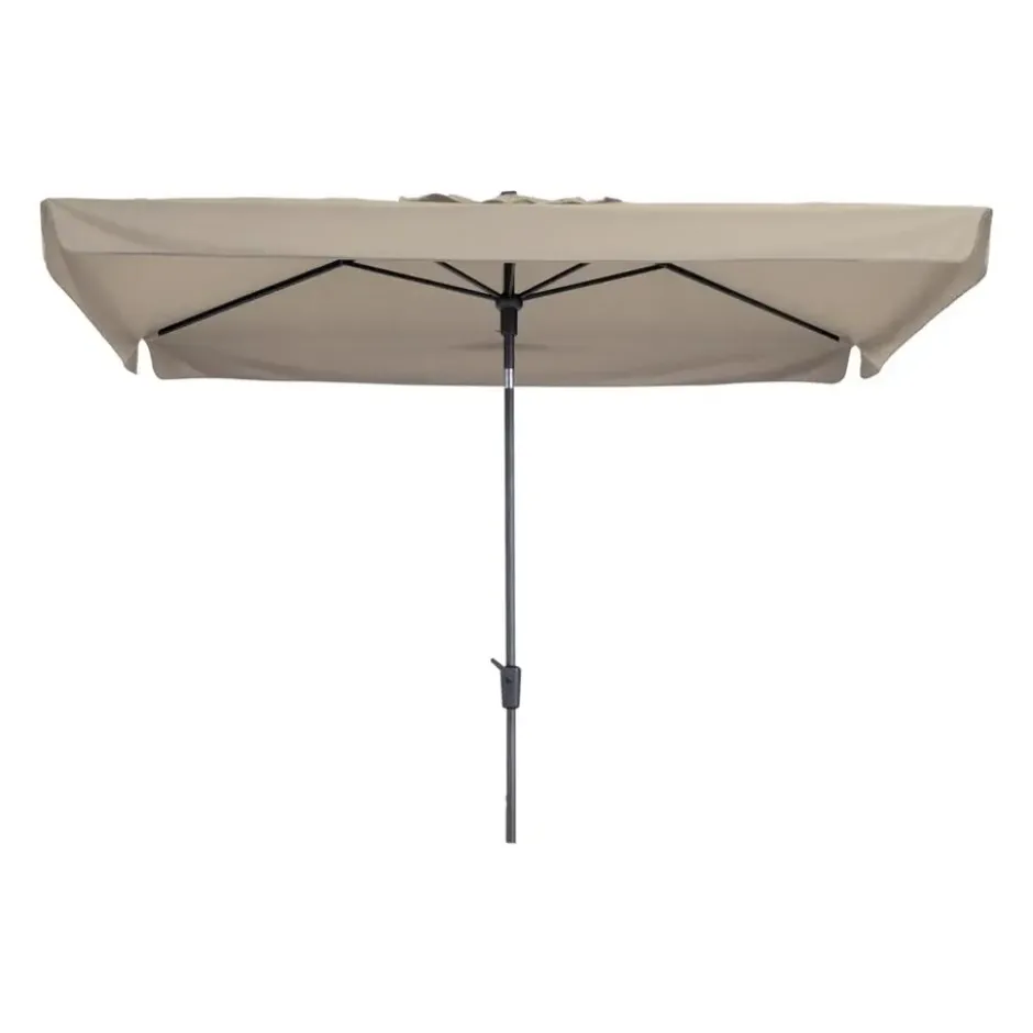 Madison Delos Luxe stokparasol 200x300 cm. - Ecru met Sevilla voet en hoes