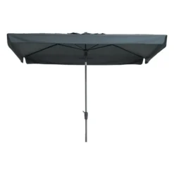 Madison Delos Luxe stokparasol 200x300 cm. - Grey met Sevilla voet en hoes