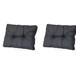 Madison - Florance Rugkussen Basic black - Ca. 43x60 cm - Set van 2