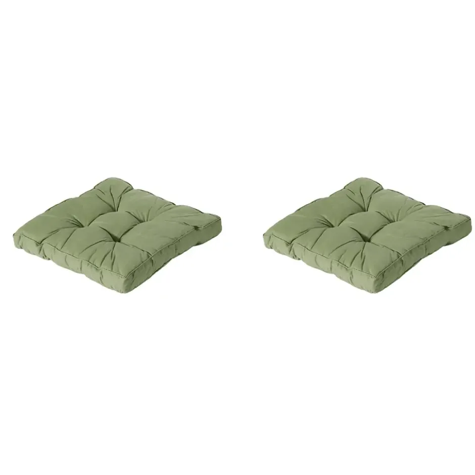 Madison - Florance Zitkussen Basic green - Ca. 60x60 cm - Set van 2