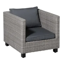 Madison - Lounge Profi-Line Zitkussen Rib grey - Ca. 60x60 cm - Set van 2