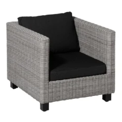 Madison - Lounge Profi-Line Zitkussen Rib black - Ca. 60x60 cm - Set van 2
