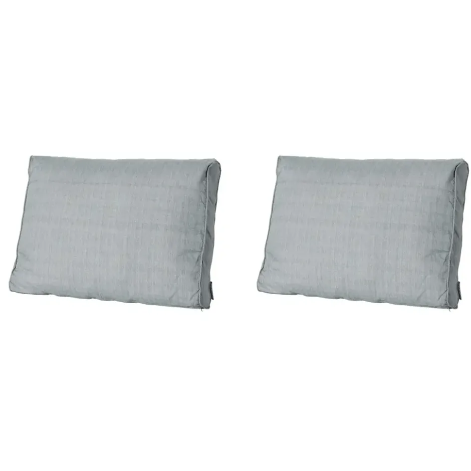 Madison - Lounge Rugkussen Basic grey - Ca. 40x60 cm - Set van 2