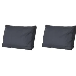 Madison - Lounge Rugkussen Basic black - Ca. 40x60 cm - Set van 2
