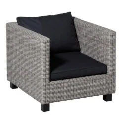 Madison - Lounge Rugkussen Basic black - Ca. 40x60 cm - Set van 2