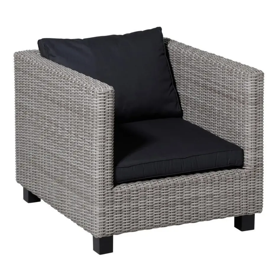 Madison - Lounge Rugkussen Basic black - Ca. 40x60 cm - Set van 2