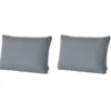 Madison - Lounge Rugkussen Rib grey - Ca. 40x60 cm - Set van 2