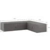 Madison - Loungeset Cover - Links - Grijs - 270 x 270 x 100