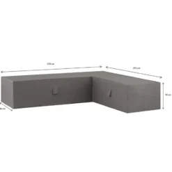 Madison - Loungeset Cover - Links - Grijs - 270 x 270 x 100
