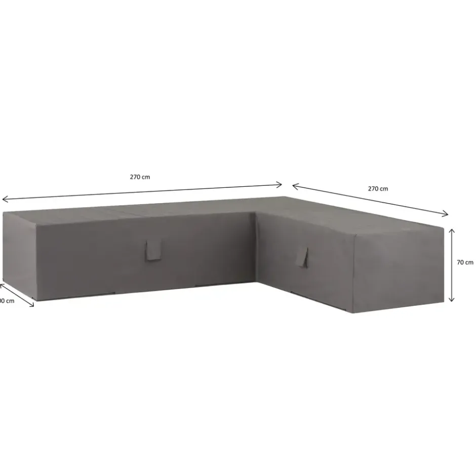 Madison - Loungeset Cover - Links - Grijs - 270 x 270 x 100