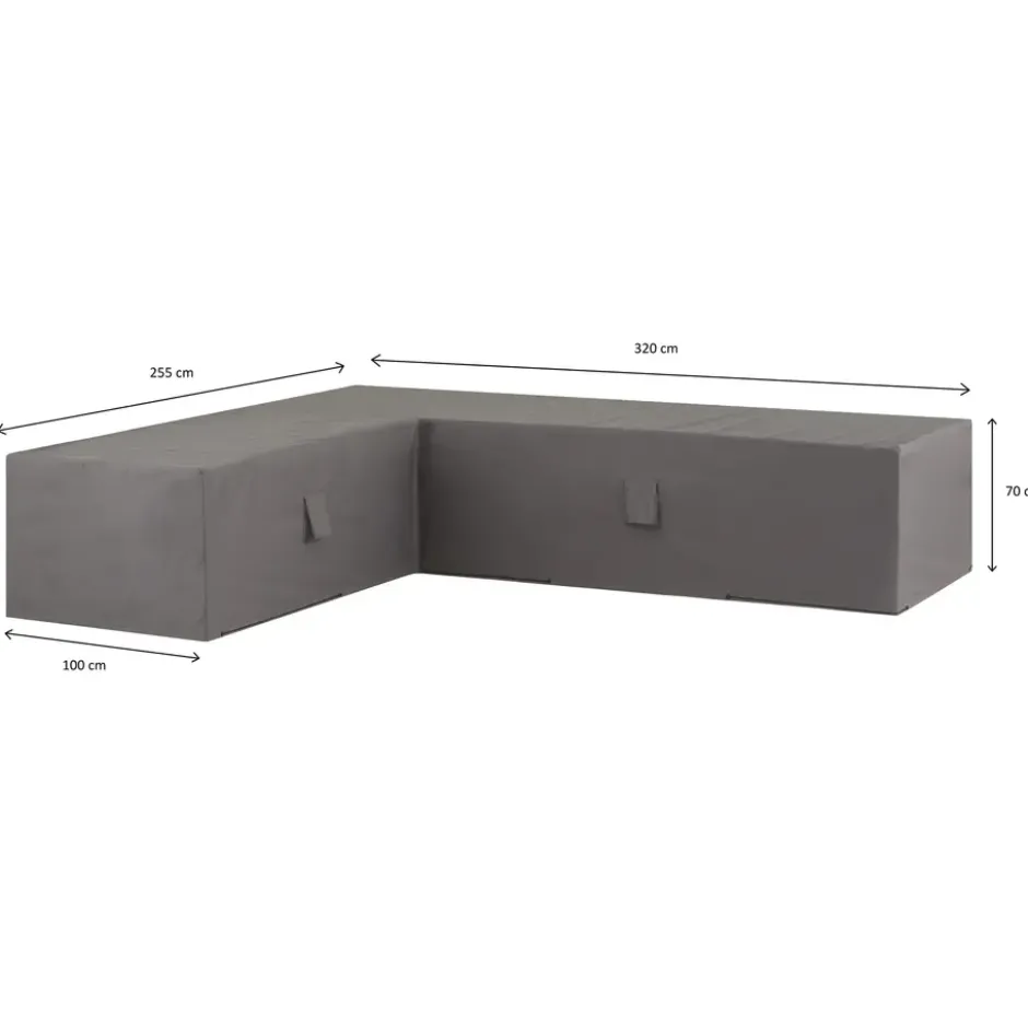 Madison - Loungeset Cover - Rechts - Grijs - 320 x 255 x 70