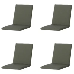 Madison - Stapelstoelkussen Manchester green - Ca. 97x49 cm - Set van 4