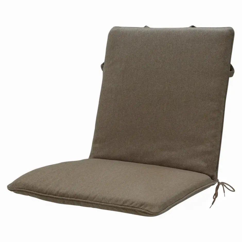 Madison - Stapelstoelkussen Taupe canvas eco+ - Ca. 97x49 cm - Set van 4