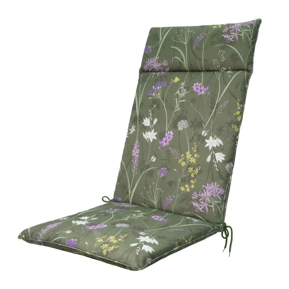 Madison - Tuinkussen Donna green canvas eco+ - Ca. 120x50 cm - Set van 4