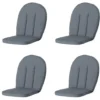 Madison - Tuinkussen Kettler Comfort Rib grey - Ca. 105x52 cm - Set van 4