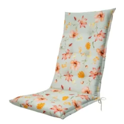 Madison - Tuinstoelkussen Hoge Rug Florina orange - Ca. 123x50 cm - Set van 4