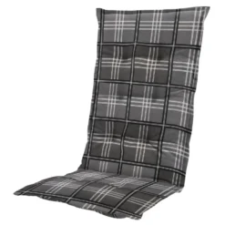 Madison - Tuinstoelkussen Hoge Rug Patchy grey - Ca. 123x50 cm - Set van 4