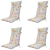 Madison - Tuinstoelkussen Hoge Rug Florina purple - Ca. 123x50 cm - Set van 4