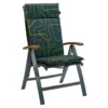 Madison - Tuinstoelkussen Hoge Rug Joah green - Ca. 120x50 cm - Set van 4