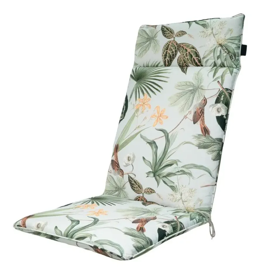 Madison - Tuinstoelkussen Hoge Rug Grasse green - Ca. 120x50 cm - Set van 4