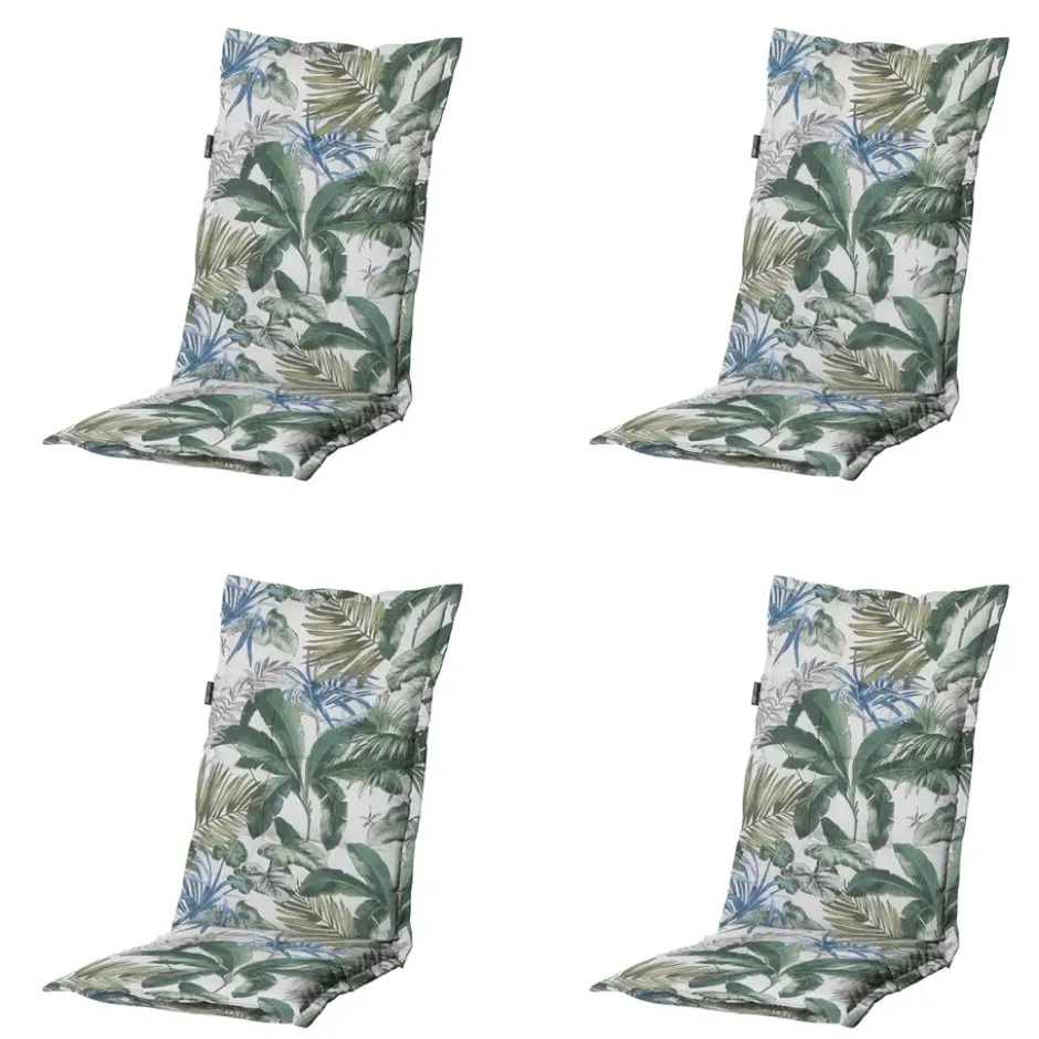 Madison - Tuinstoelkussen Hoge Rug Bliss blue - Ca. 123x50 cm - Set van 4