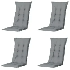 Madison - Tuinstoelkussen Lage Rug Basic grey - Ca. 105x50 cm - Set van 4