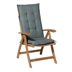 Madison - Tuinstoelkussen Lage Rug Basic grey - Ca. 105x50 cm - Set van 4