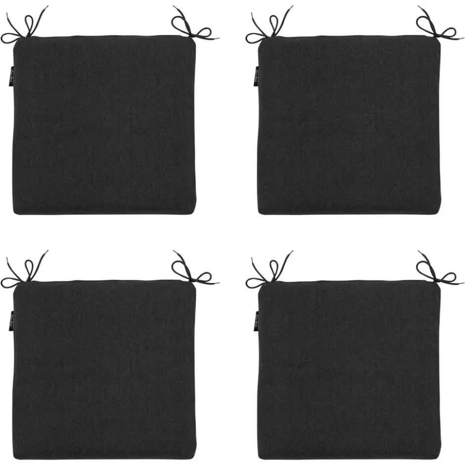 Madison - Zitkussen Black canvas eco+ - Ca. 40x40 cm - Set van 4