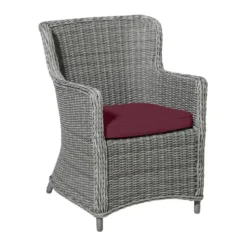 Madison - Zitkussen Wicker Bordeaux canvas eco+ - Ca. 48x48 cm - Set van 4