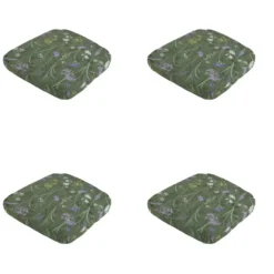 Madison - Zitkussen Wicker Donna green canvas eco+ - Ca. 48x48 cm - Set van 4