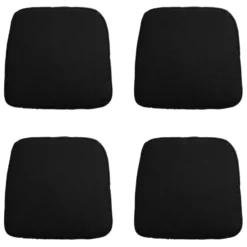 Madison - Zitkussen Wicker Panama black - Ca. 48x48 cm - Set van 4