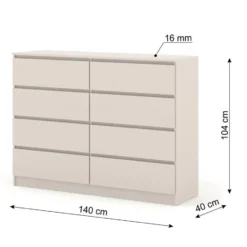 Maja dressoir S8 140 cm kashmir beige