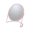 Make-up spiegel Cannes - 5x zoom - metaal - 18 x 20 cm - lichtroze