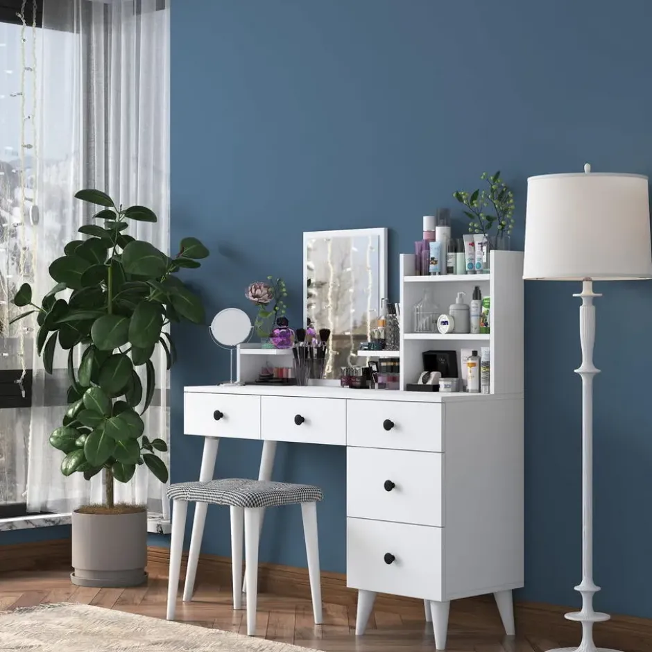 Make-up Tafel - 112cm - Incl. Kruk - Bulon