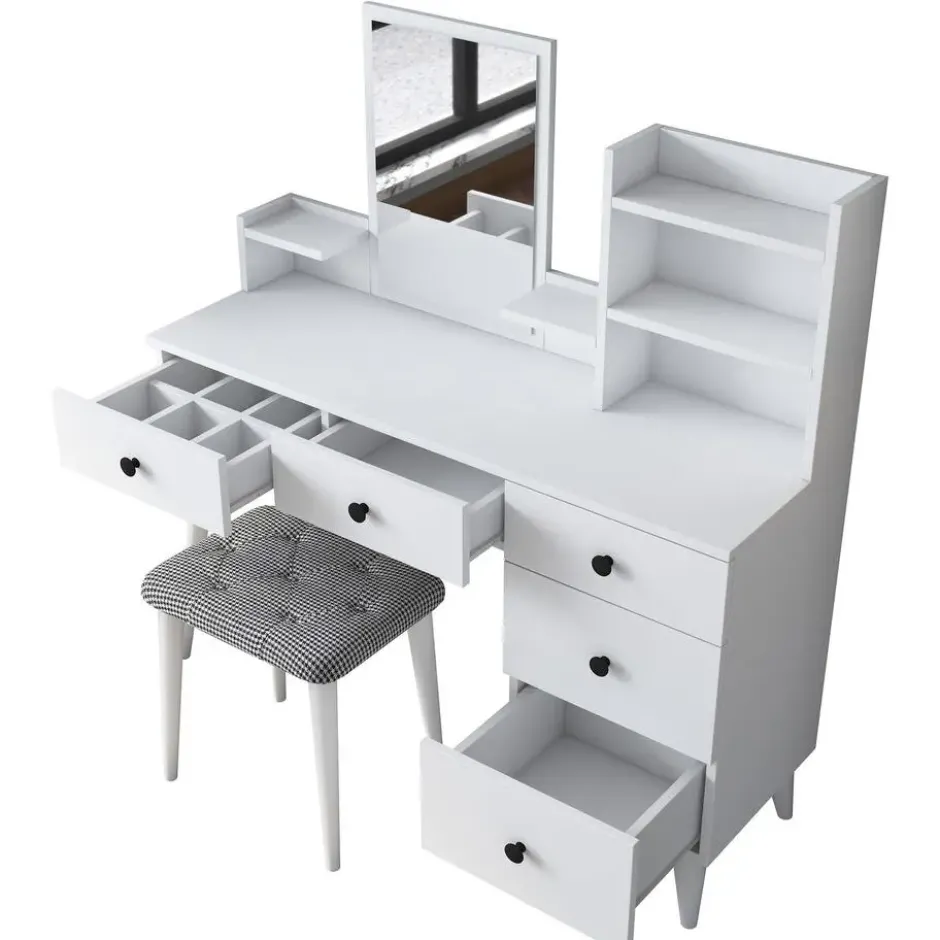 Make-up Tafel - 112cm - Incl. Kruk - Bulon